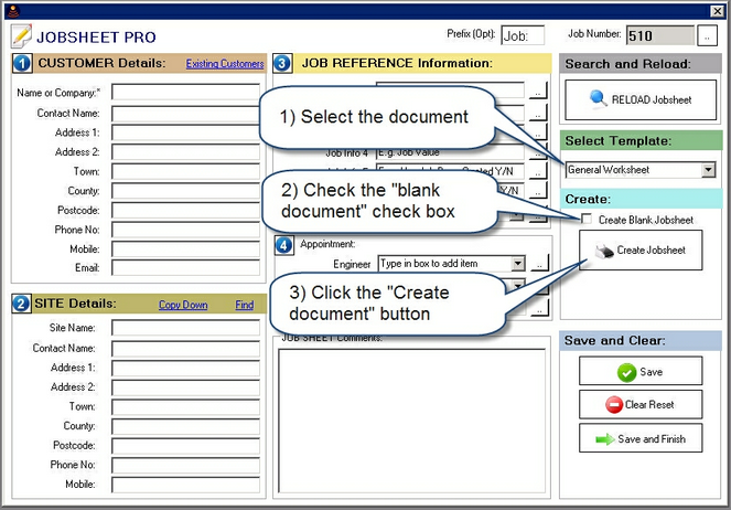 blank document